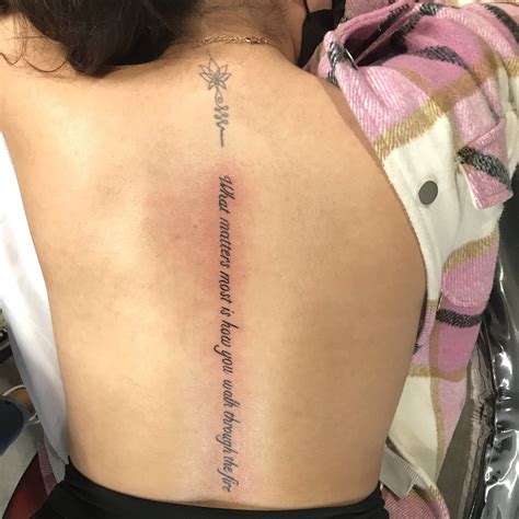 Spine Quote Tattoo