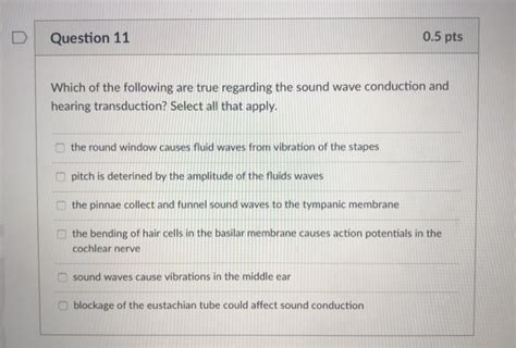 Solved Question Pts Which Of The Following Are True Chegg