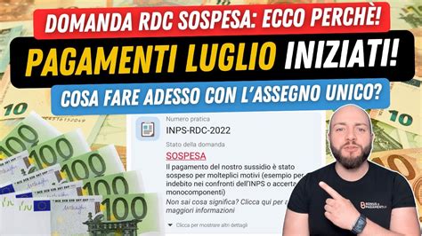 PAGAMENTI Reddito Di Cittadinanza Luglio Domande Sospese Ecco