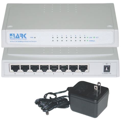8 Port, 10/100 Fast Ethernet Switch, White