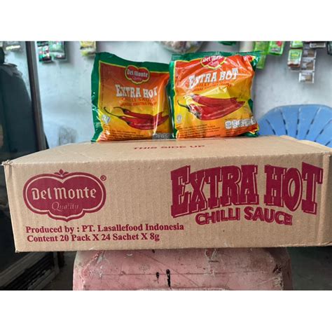 Jual Saos Sambal Delmonte Extra Hot Sachet 1 Dus Saus Sambal Saset Delmonte 1 Dus Shopee