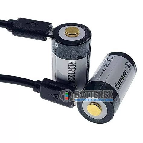 16340 CR123A Keeppower 1000mah 3 0V Protected microUSB акумулятор