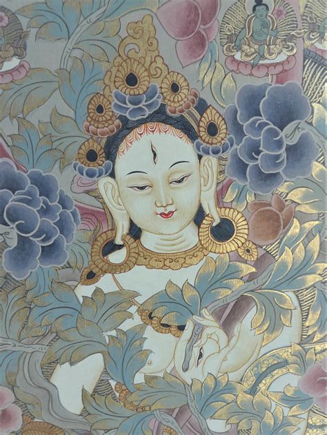 White Tara Thangka - Etsy