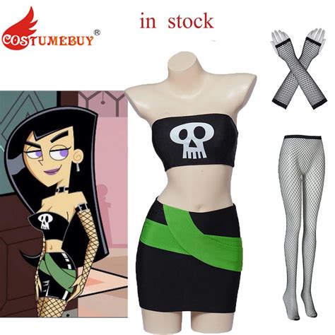 Costumebuy Disfraz De Danny Phantom Sam Manson Para Mujer Top Corto