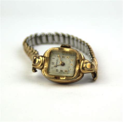 Vintage Womens Elgin Watch 10k Rgp Bezel Stainless Steel Back Etsy