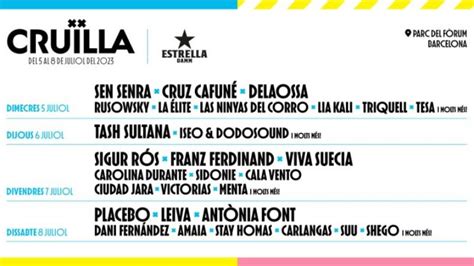 Festival Cru Lla Barcelona Parc Del F Rum Del De Julio