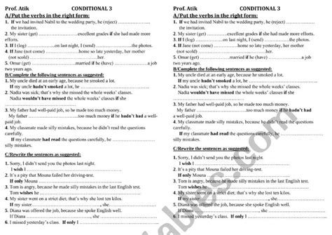 Conditional And Wishes Esl Worksheet By Saharatik