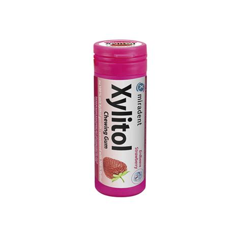 Strawberry Xylitol Chewing Gum Tube Miradent Shop