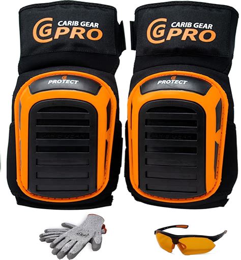 Carib Gear Pro Knee Pads For Construction Work Heavy Duty Anti Slip