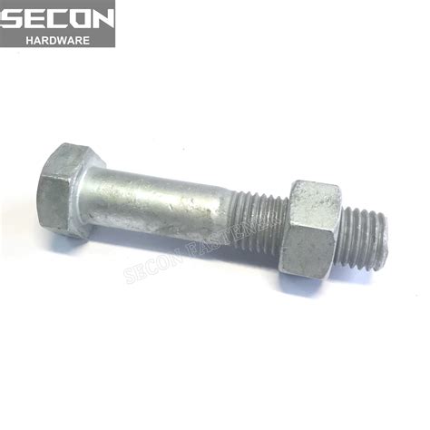 Made In China ANSI ASME A Hot DIP Galvanized Hex Nuts And Bolts Carbon Steel Stainless Metric