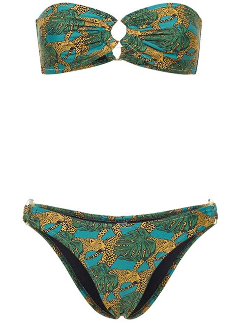 Reina Olga Bandcamp Strapless Bikini In Green Lyst