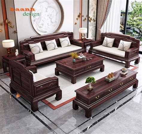 Sofa gỗ tự nhiên giả cổ