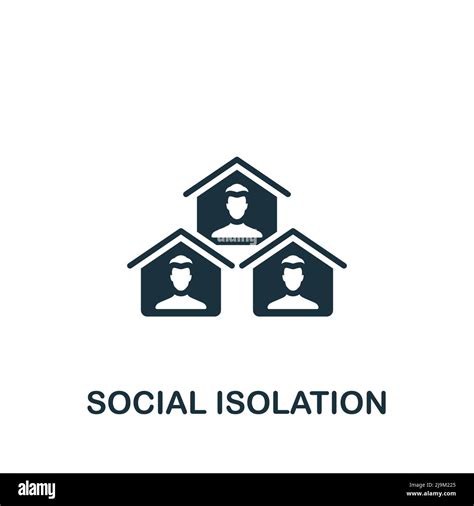 Social Isolation Icon Monochrome Simple Quarantine Icon For Templates