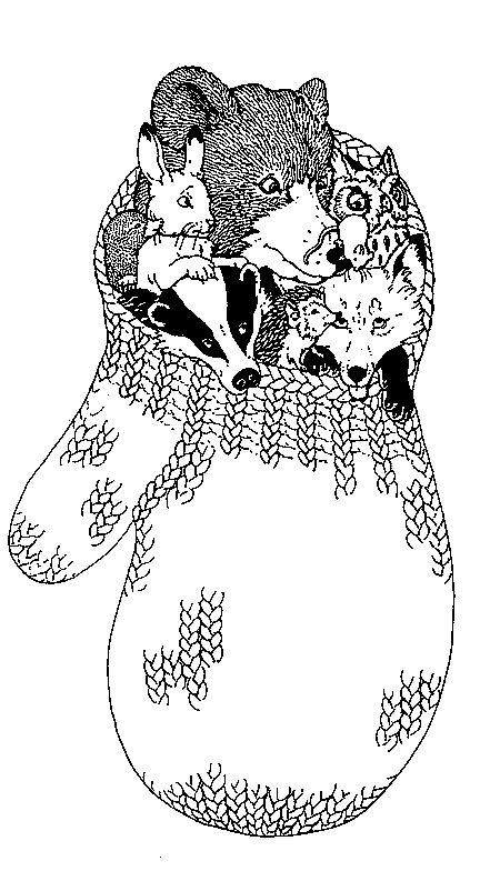 Animals of The Mitten coloring page