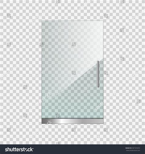 Transparent Glass Door On Simple Background Stock Vector (Royalty Free