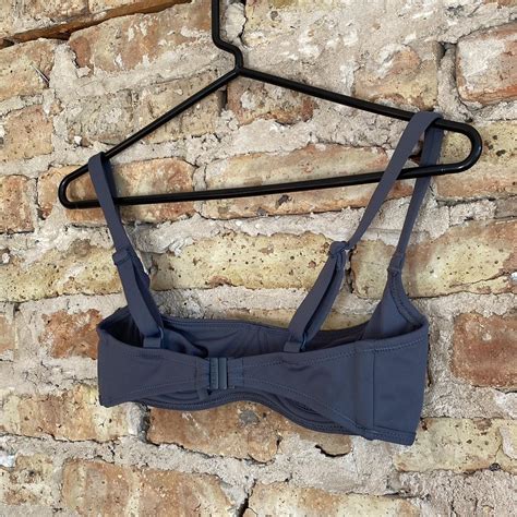 Skims Slate Blue Micro Scoop Bikini Top Blue Grey Depop
