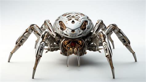 Premium AI Image | A small robot spider on a white background