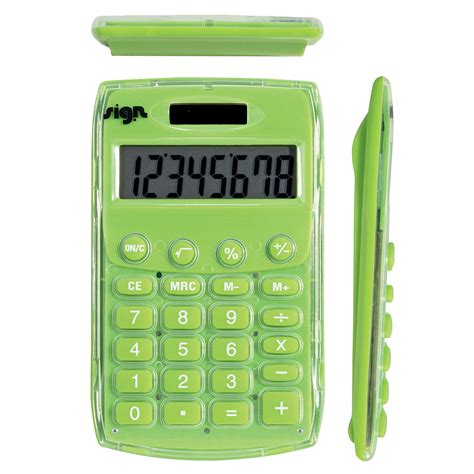 Calculatrice De Bureau Chiffres Verte Chez Rentreediscount