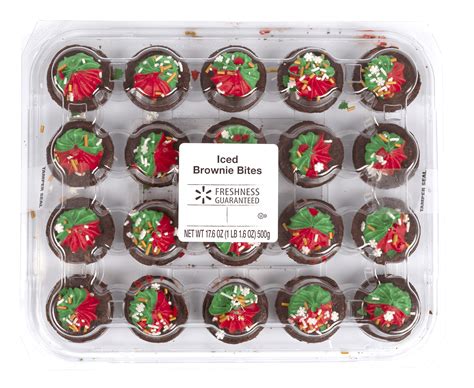 Freshness Guaranteed Holiday Iced Brownie Party Tray 17 6 Oz 20 Count