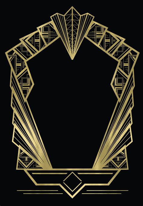 A Black And Gold Art Deco Background