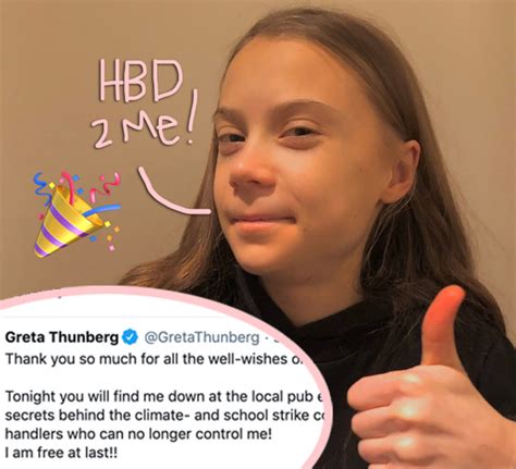 Greta Thunberg Celebrates 18th Birthday & Sticks It To Climate Change ...