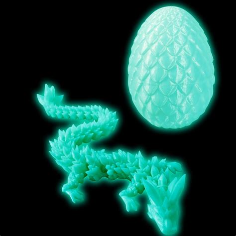 Easter Dragons D Printed Dragon Egg With Dragon Inside Crystal Dragon