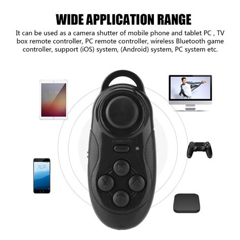 Zopsc Mini VR Remote Controller Wireless Bluetooth Gamepad Selfie Timer Joystick, Support ...