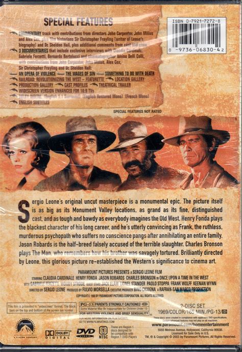 “ONCE UPON A TIME IN THE WEST” DVD: (SPECIAL COLLECTOR’S EDITION) Claudia Cardinale, Henry Fonda ...