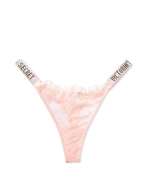 String En Dentelle Avec Logo Tanga Victoria S Secret Site Officiel