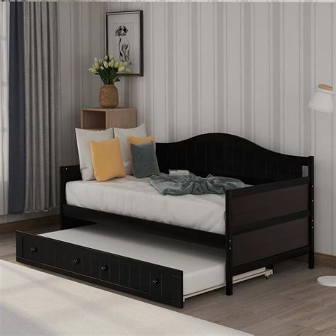 Casainc Wood Daybed Espresso Twin Daybed In The Beds Department At