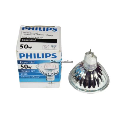 Philips Essential MR16 50W Halogen 12V Bulb