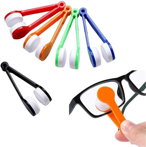 5 Pcs Mini Sun Glasses Eyeglass Microfiber Spectacles Cleaner Soft Brush Cleaning Tool Eyewear