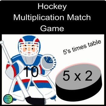 Hockey Multiplication Match Game By Tea Time Planner Tpt