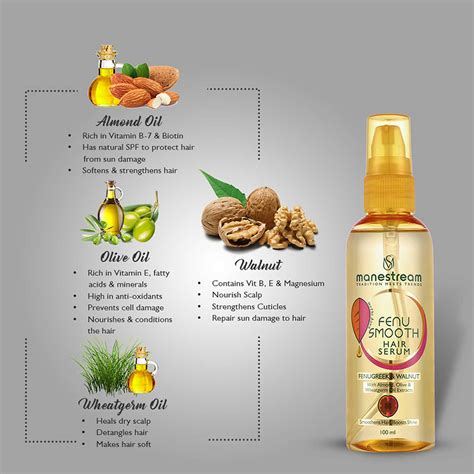 Buy Manestream Fenusmooth Frizzy Hair Treatment Ayurvedic Shampoo And Hair Serum Combo 350 Ml