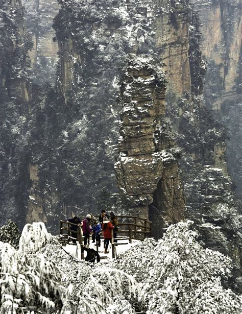 湖南张家界黄狮寨雪景素材图片下载 素材编号12580478 素材天下图库