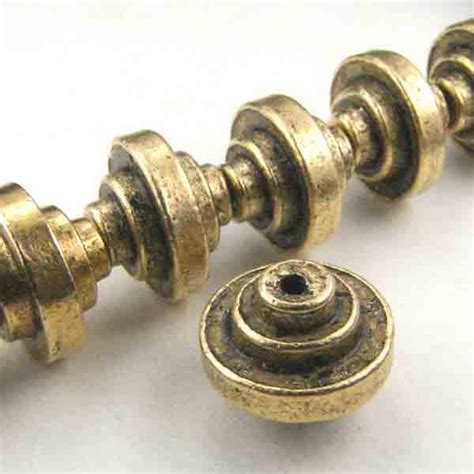 Antique Gold 12mm Tiered Bicone