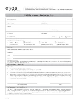 Fillable Online Bapplicationb Form Hdb Basic Fire Insurance Fax Email