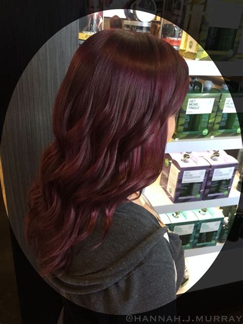 Beautiful Violet Red Garnet Hair Color Finished Off With Some Soft