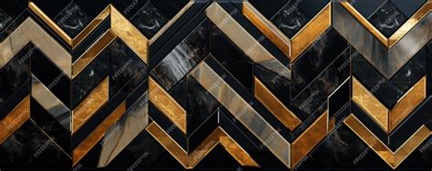 Premium Photo | 3d gold mosaic black marble background wallpaper