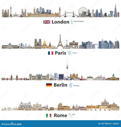 Vector El Ejemplo Los Horizontes De La Ciudad De Londres De Par S De