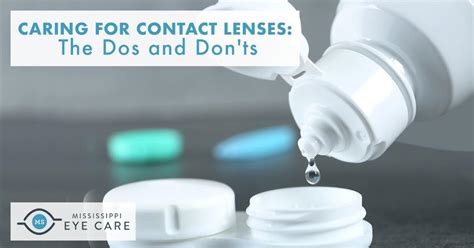 Caring For Contact Lenses The Dos And Donts