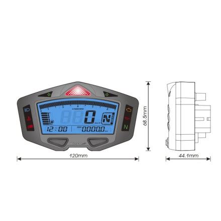 Compteur De Vitesse KOSO DB 03R Multifonctions Noir Universel FP MOTO