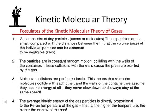 Ppt Kinetic Molecular Theory Powerpoint Presentation Free Download