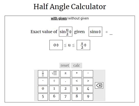 4 Best Half Angle Formula Calculator Sites You Can Find - JSCalc Blog