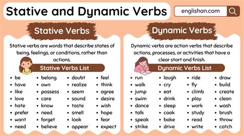 Stative Verbs Vs Dynamic Verbs Exercises Englishan