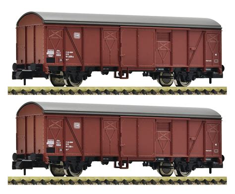 Fleischmann 831514 2 tlg Set Gedeckte Güterwagen DB De Isenboner