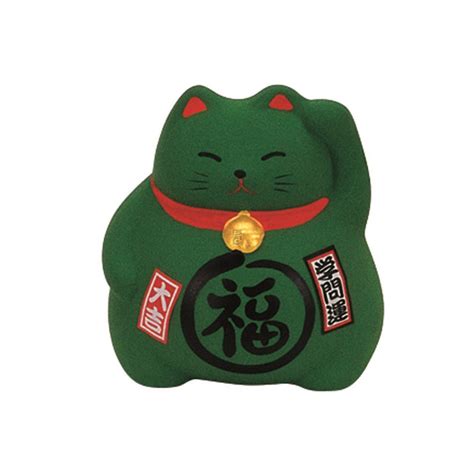 Lucky Cat 9cm green