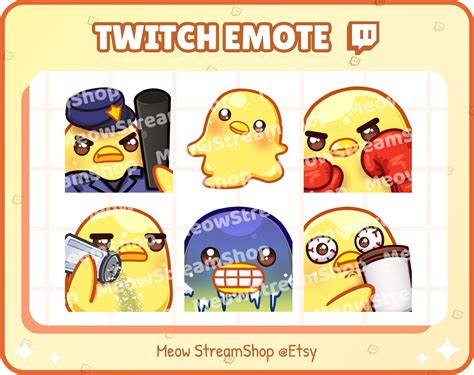 Twitch Emote Cute Chick Emotes Pack Cop Salty Sheesh Boxing