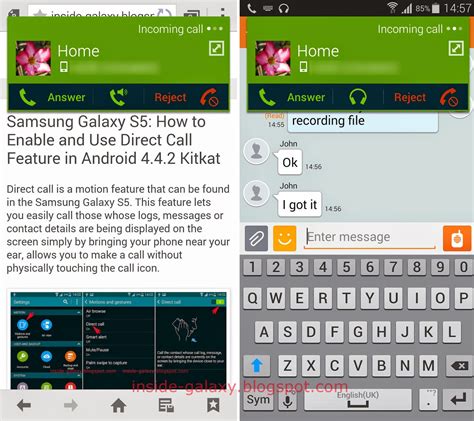 Inside Galaxy Samsung Galaxy S How To Enable And Use Call