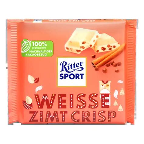 Ritter Sport White Cinnamon Crisp 100g German Foods